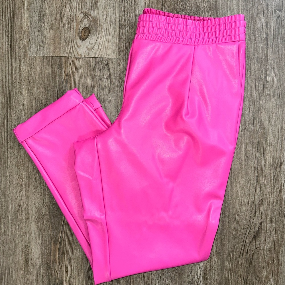 Nordstrom Halogen Atlantic Pacific pink faux leather pants